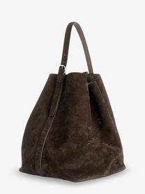 Toteme Women's Suede Belted Tote Shoulder Bag Brown