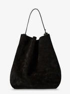 Toteme Women's Suede Belted Tote Brown, view 2