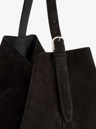 Toteme Women's Suede Belted Tote Brown, view 4