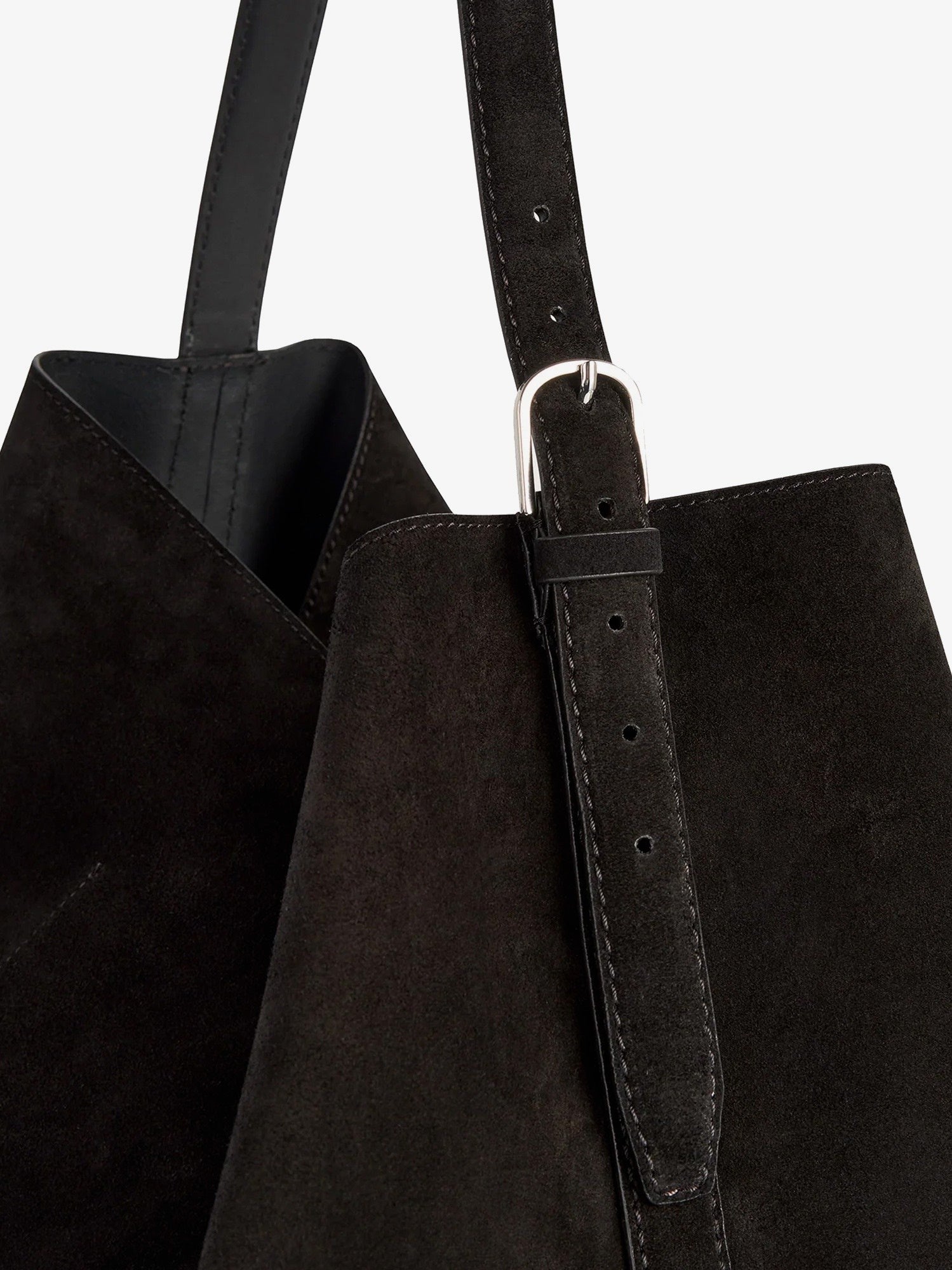 Toteme Women's Suede Belted Tote Brown