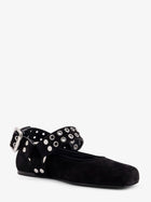 ALAÏA Women's Suede Biker Flat Ballerinas Black, view 3