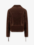 Tom Ford Women's Suede Biker Jacket Brown, view 2