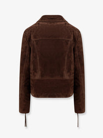 Tom Ford Women's Suede Biker Jacket Brown