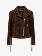 Tom Ford Women's Suede Biker Jacket Brown