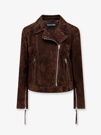 Tom Ford Women's Suede Biker Jacket Brown
