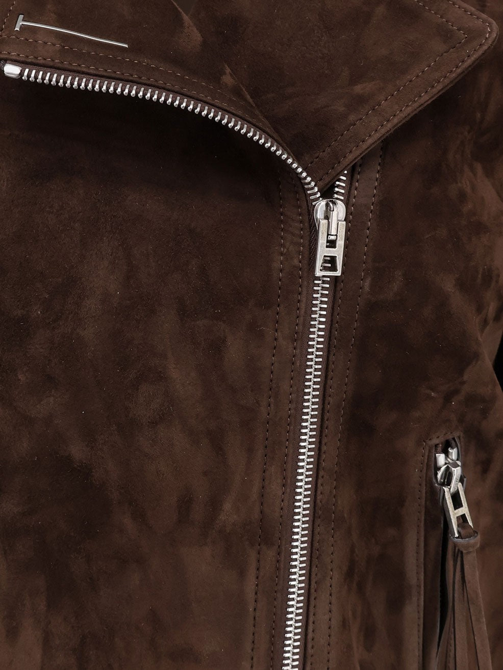 Tom Ford Women's Suede Biker Jacket Brown