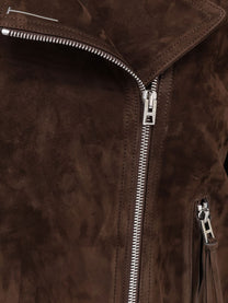 Tom Ford Women's Suede Biker Jacket Brown
