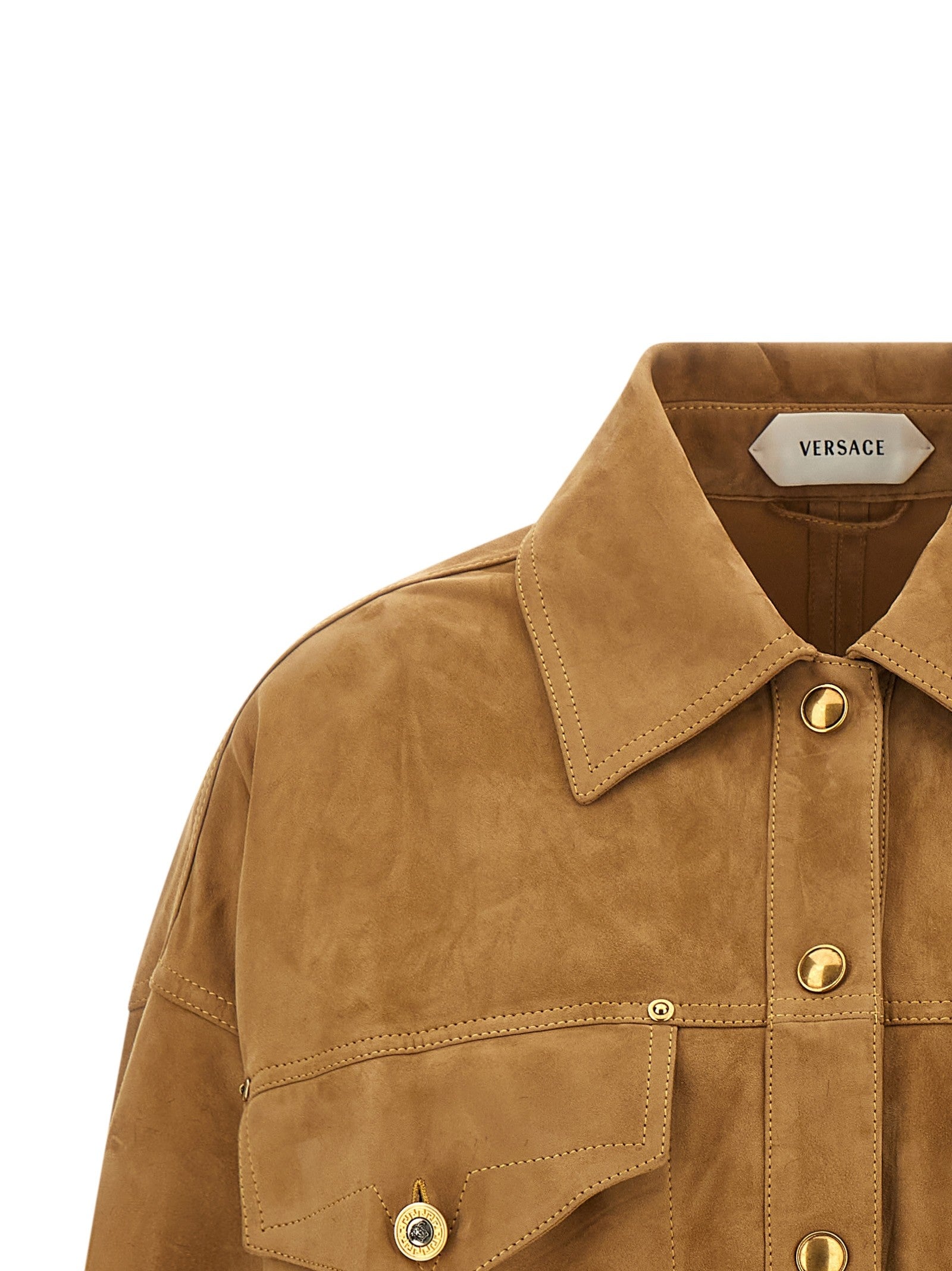 Versace Suede Blouson Brown