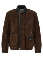 Sacai Suede Blouson Brown