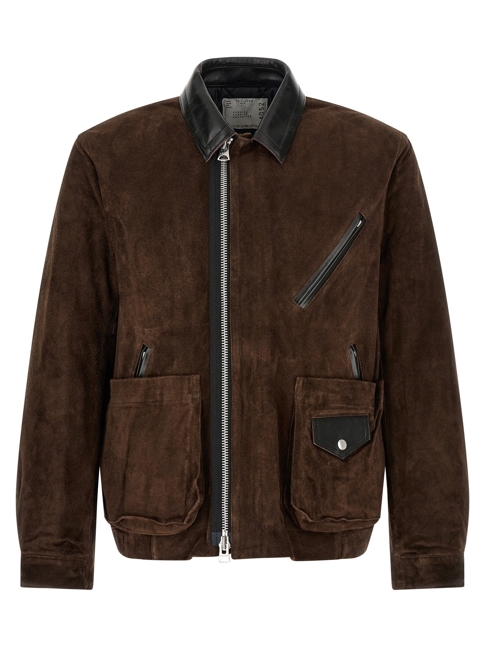 Sacai Suede Blouson Brown