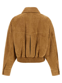 Versace Suede Blouson Brown