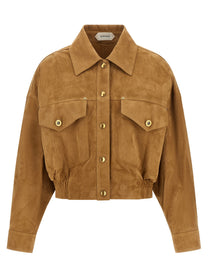 Versace Suede Blouson Brown