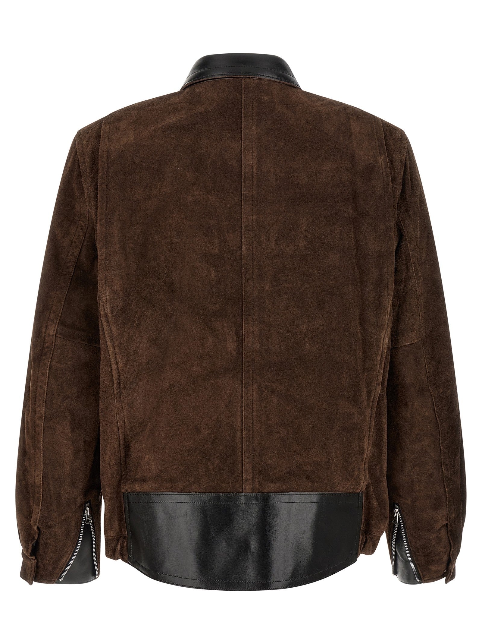 Sacai Suede Blouson Brown
