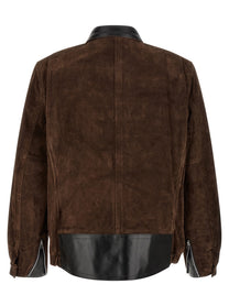 Sacai Suede Blouson Brown