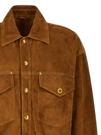 Versace Suede Blouson Brown