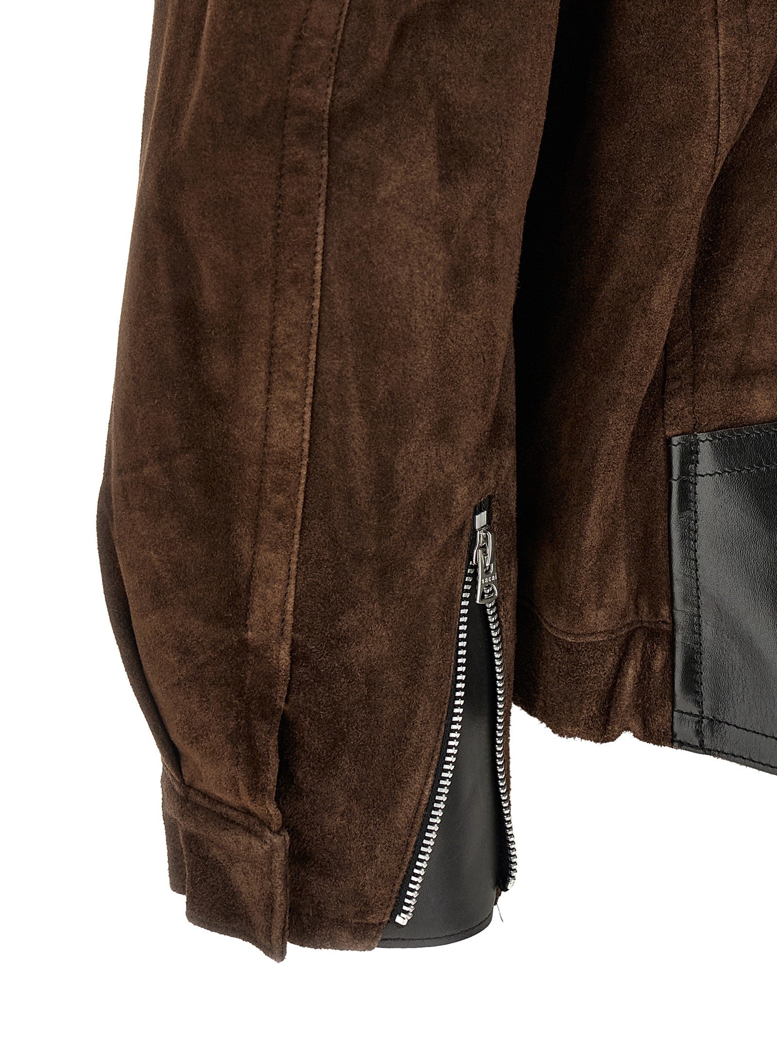 Sacai Suede Blouson Brown