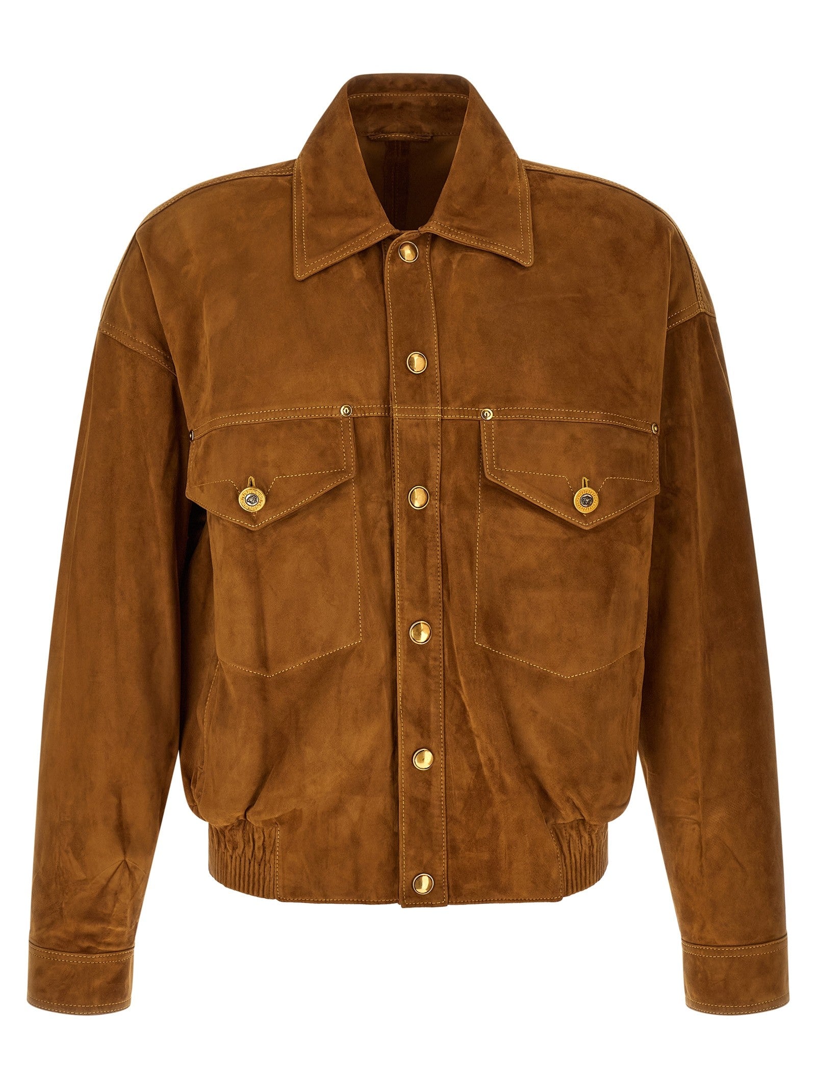 Versace Suede Blouson Brown