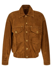 Versace Suede Blouson Brown