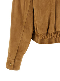 Versace Suede Blouson Brown