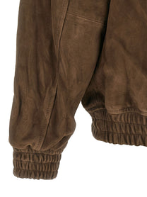 DUNST Suede Blouson Brown