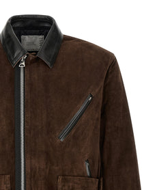 Sacai Suede Blouson Brown