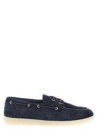 PRADA Suede Boat Shoe Blue