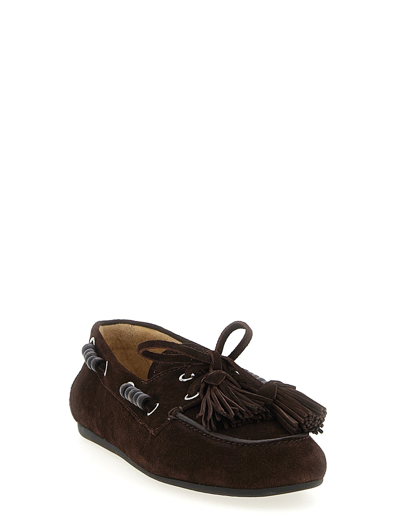 Miu Miu Suede Boat Shoe Brown