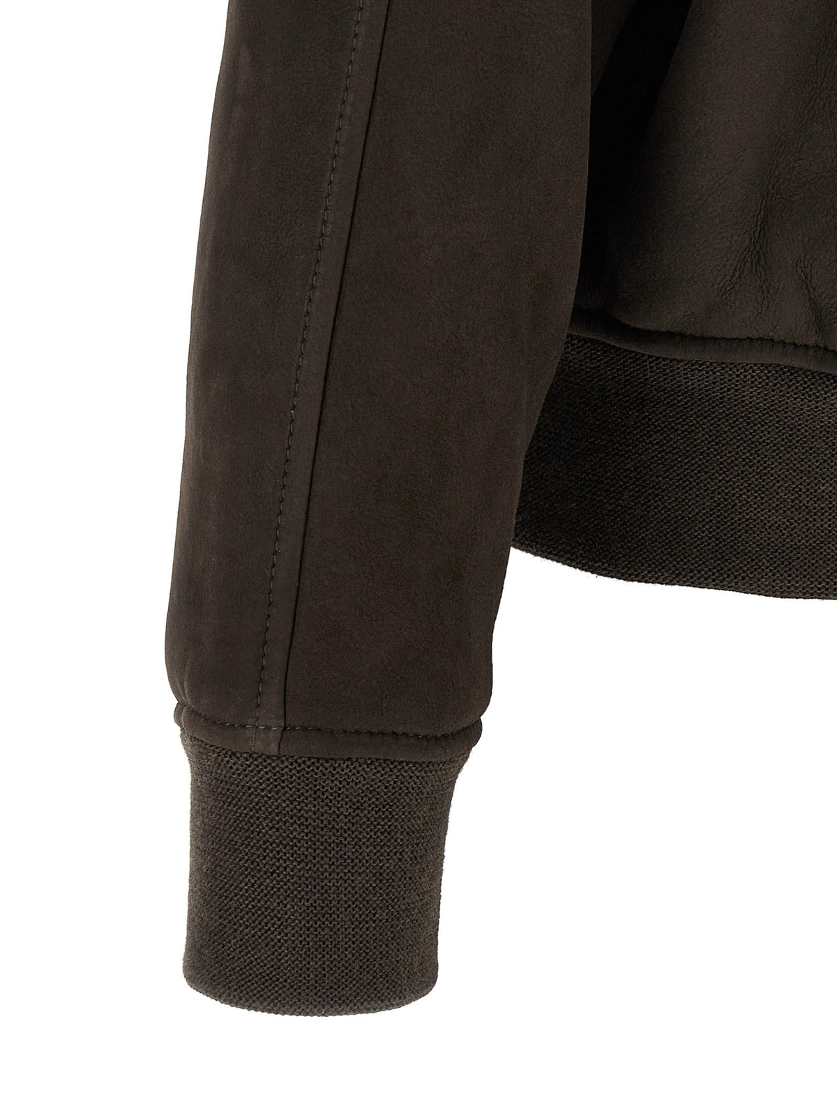 Giorgio Brato Suede Bomber Jacket Brown