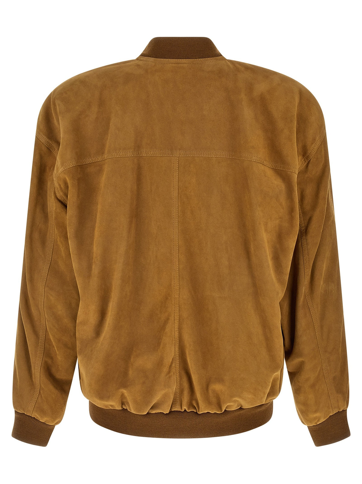 Saint Laurent Suede Bomber Jacket Brown
