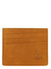Brunello Cucinelli Suede Card Holder Brown