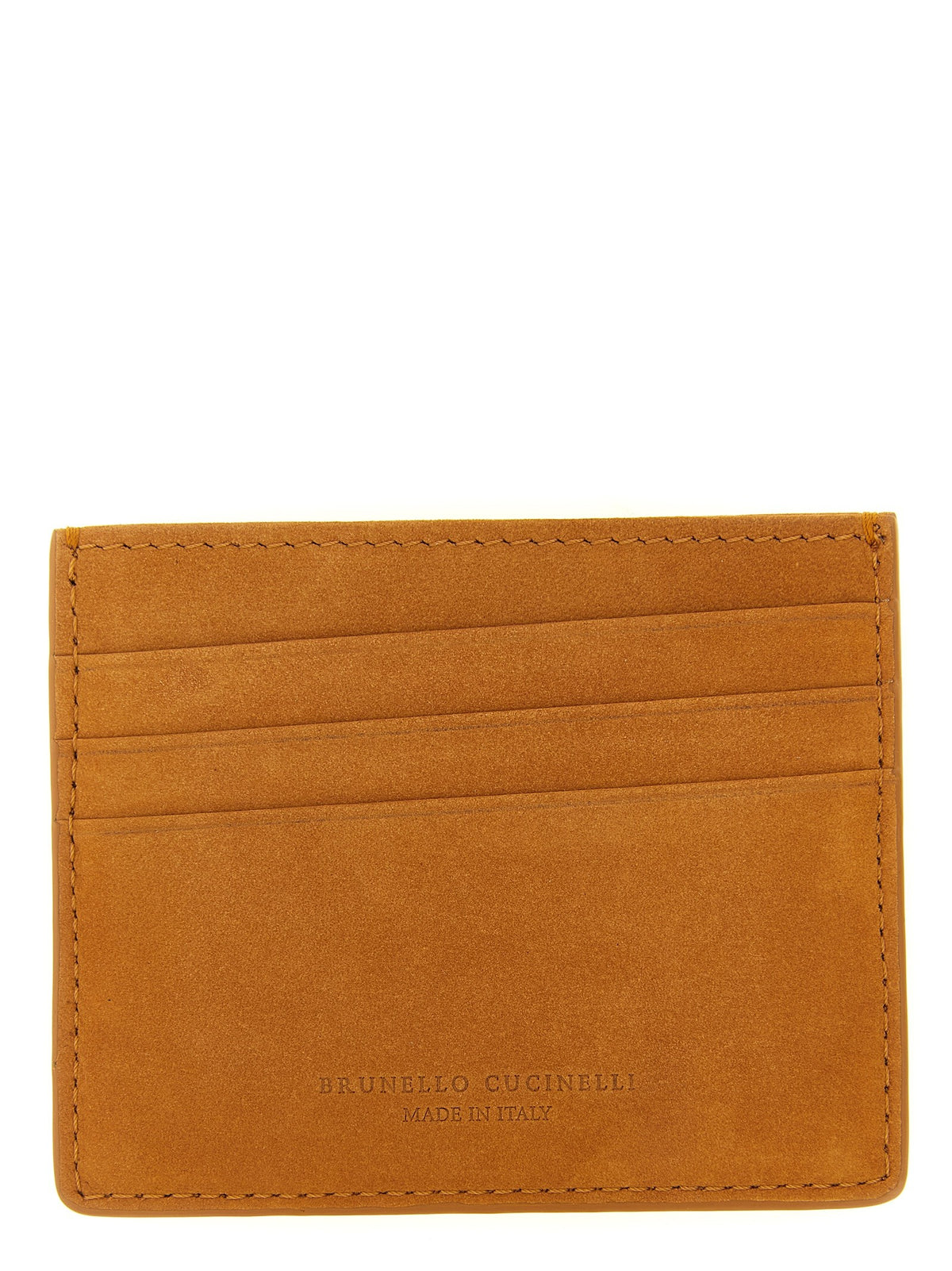 Brunello Cucinelli Suede Card Holder Brown, view 2