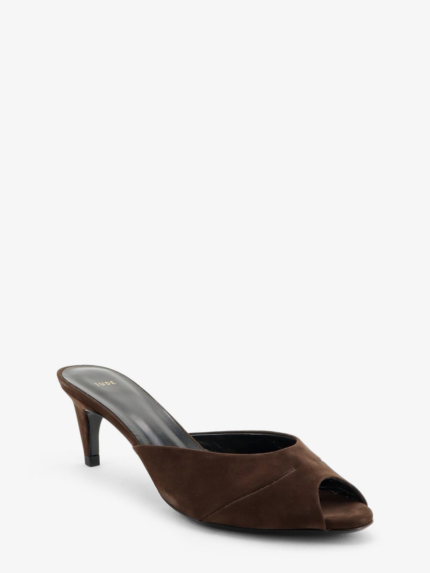 JUDE Women's Suede Cave Mule Sandals Brown