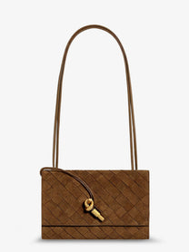 Bottega Veneta Women's Suede Crossbody Bag Beige