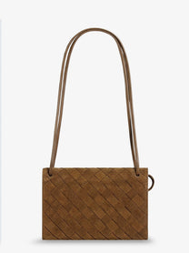 Bottega Veneta Women's Suede Crossbody Bag Beige
