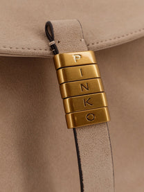 Pinko Women's Saddle Horizontal Shoulder Bag Beige