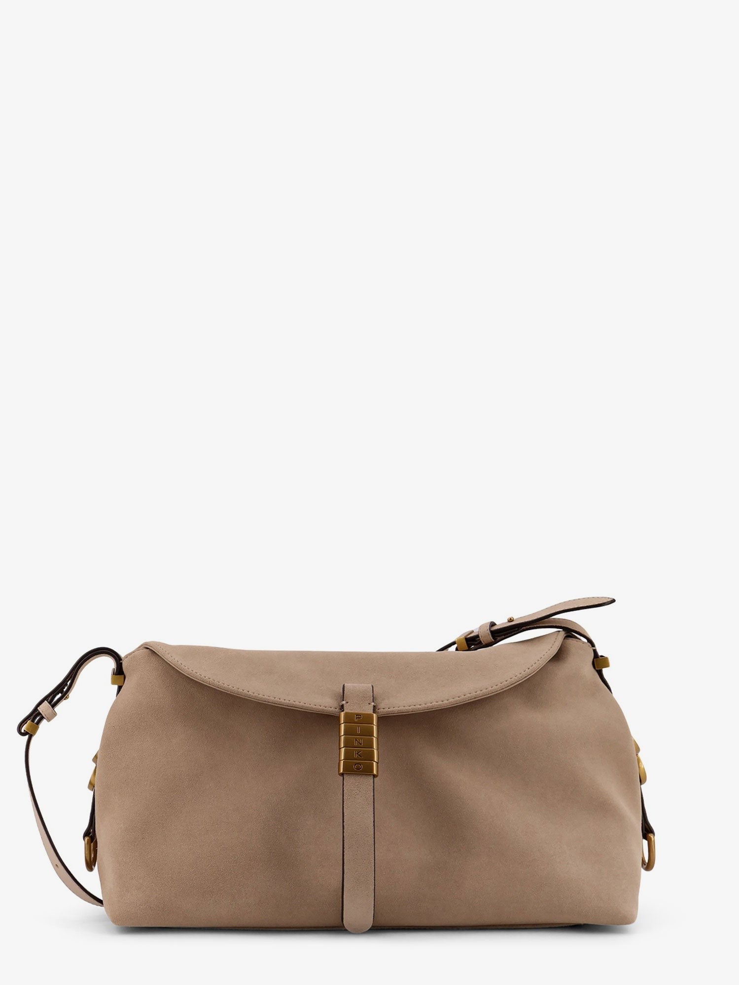 Pinko Women's Saddle Horizontal Shoulder Bag Beige