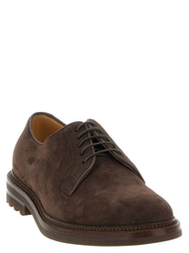 Brunello Cucinelli Suede Derby Brown, view 2