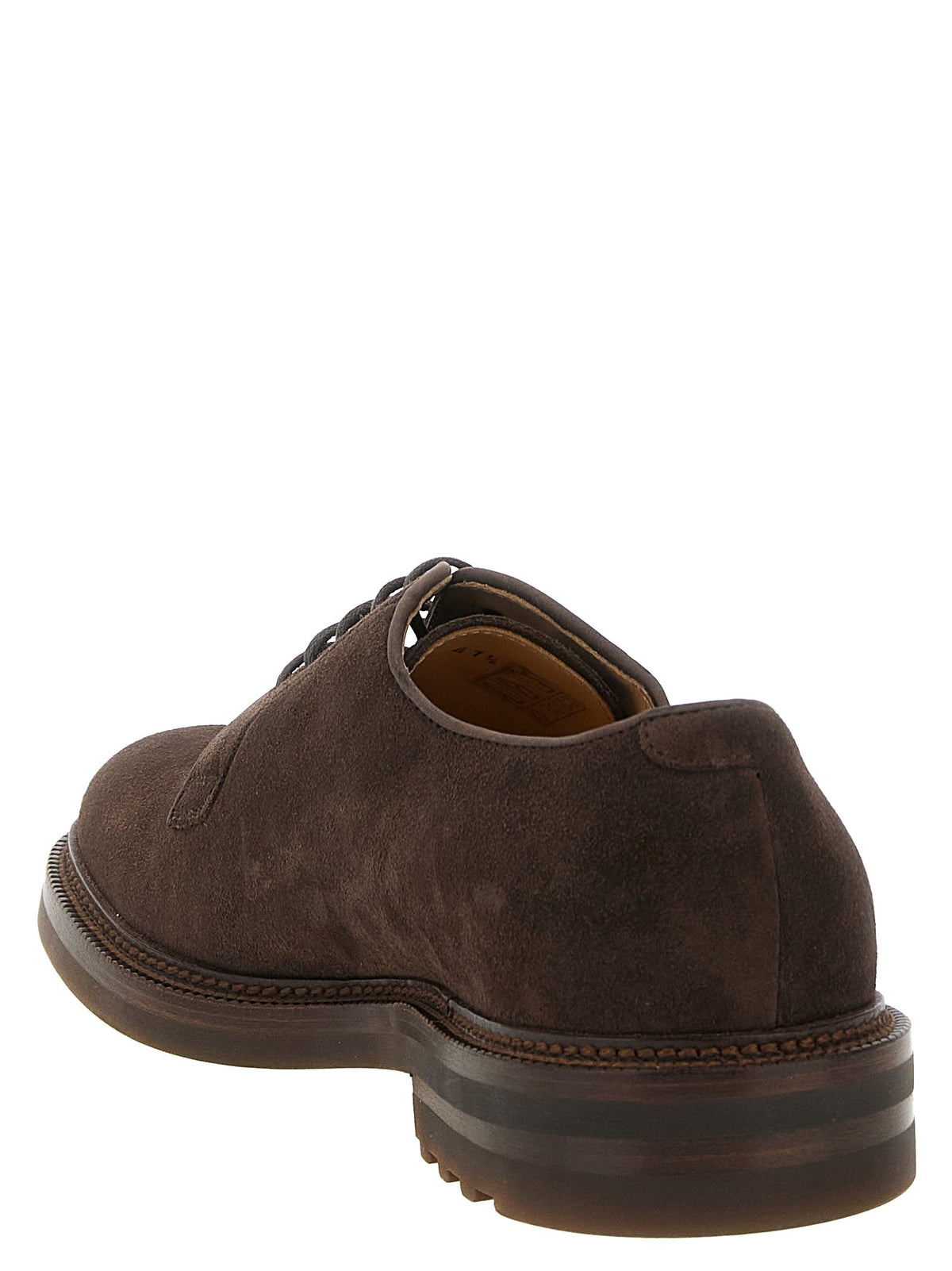 Brunello Cucinelli Suede Derby Brown, view 3