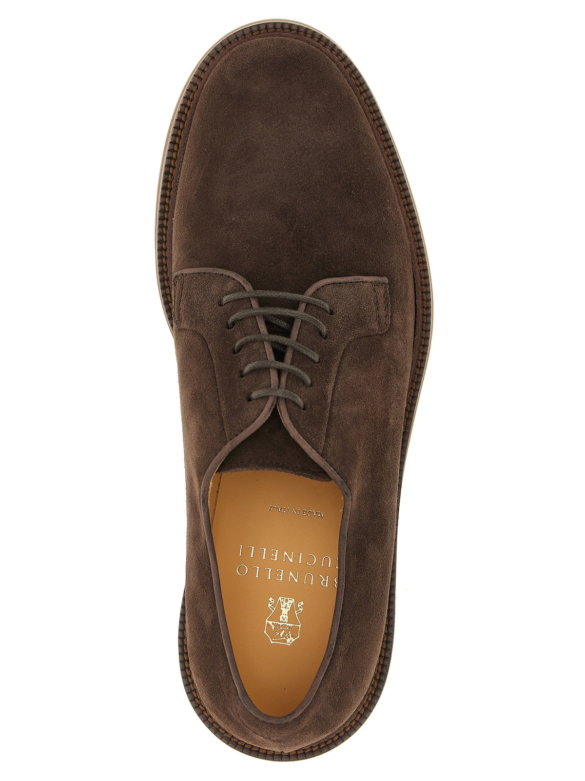 Brunello Cucinelli Suede Derby Brown