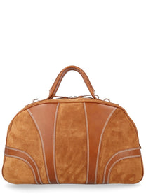 Dries Van Noten Men's Suede Duffle Bag Brown