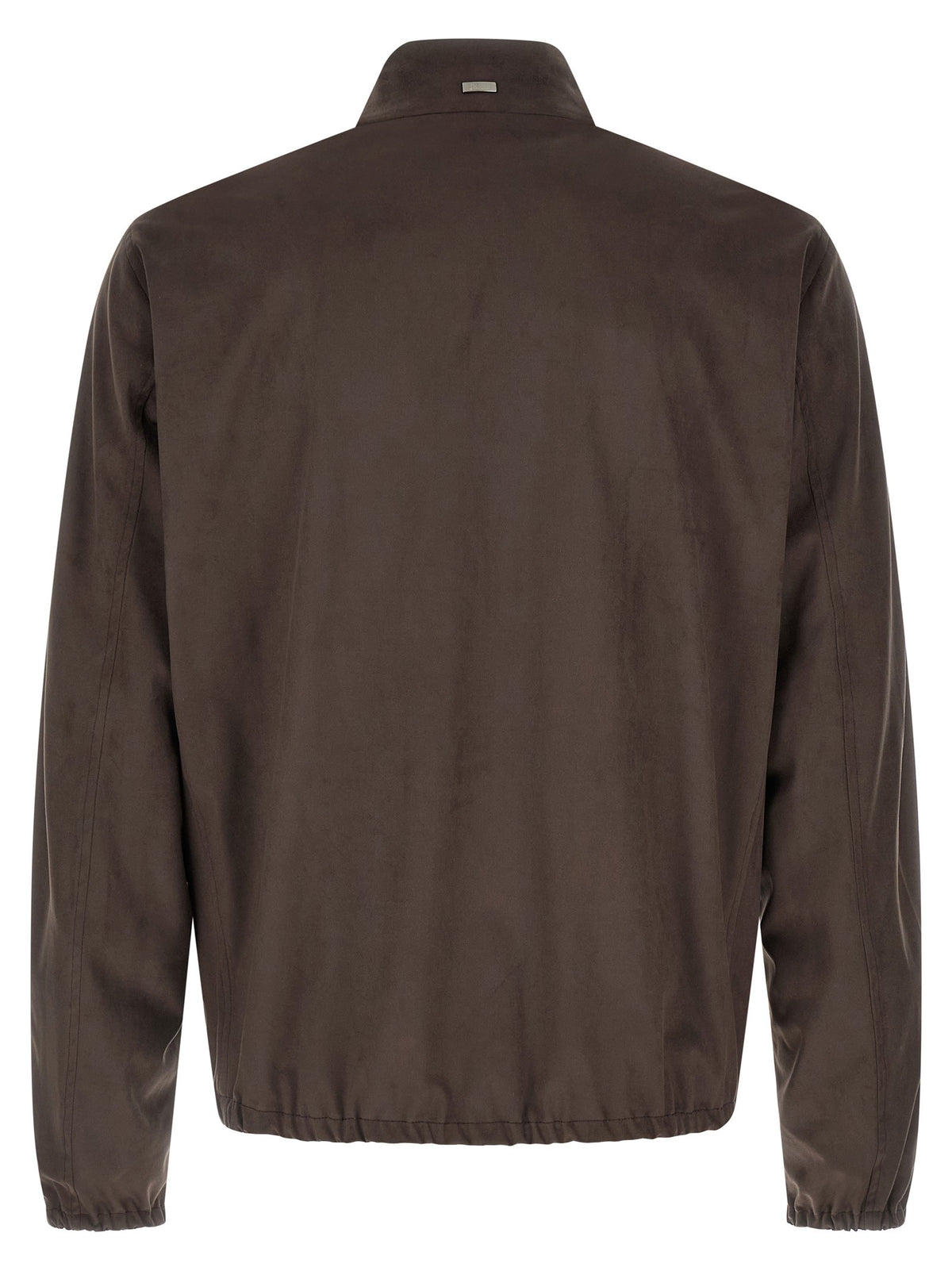 Herno Suede Effect Jacket Brown