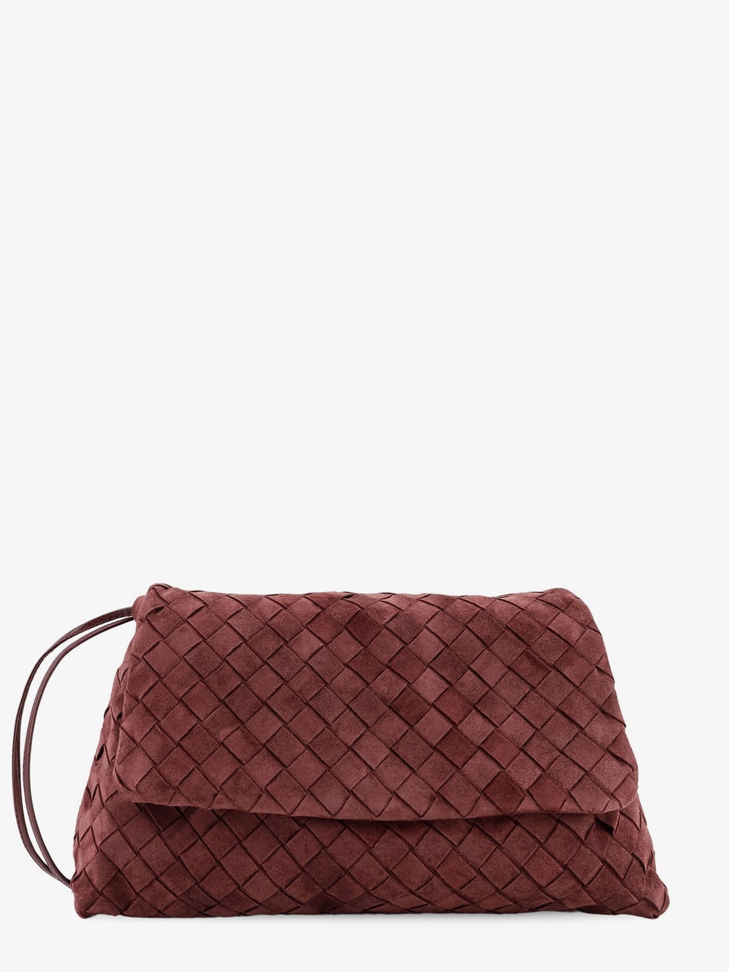 Bottega Veneta Women's Suede Giorno Crossbody Bag Deepmahogany