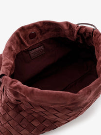Bottega Veneta Women's Suede Giorno Crossbody Bag Deepmahogany