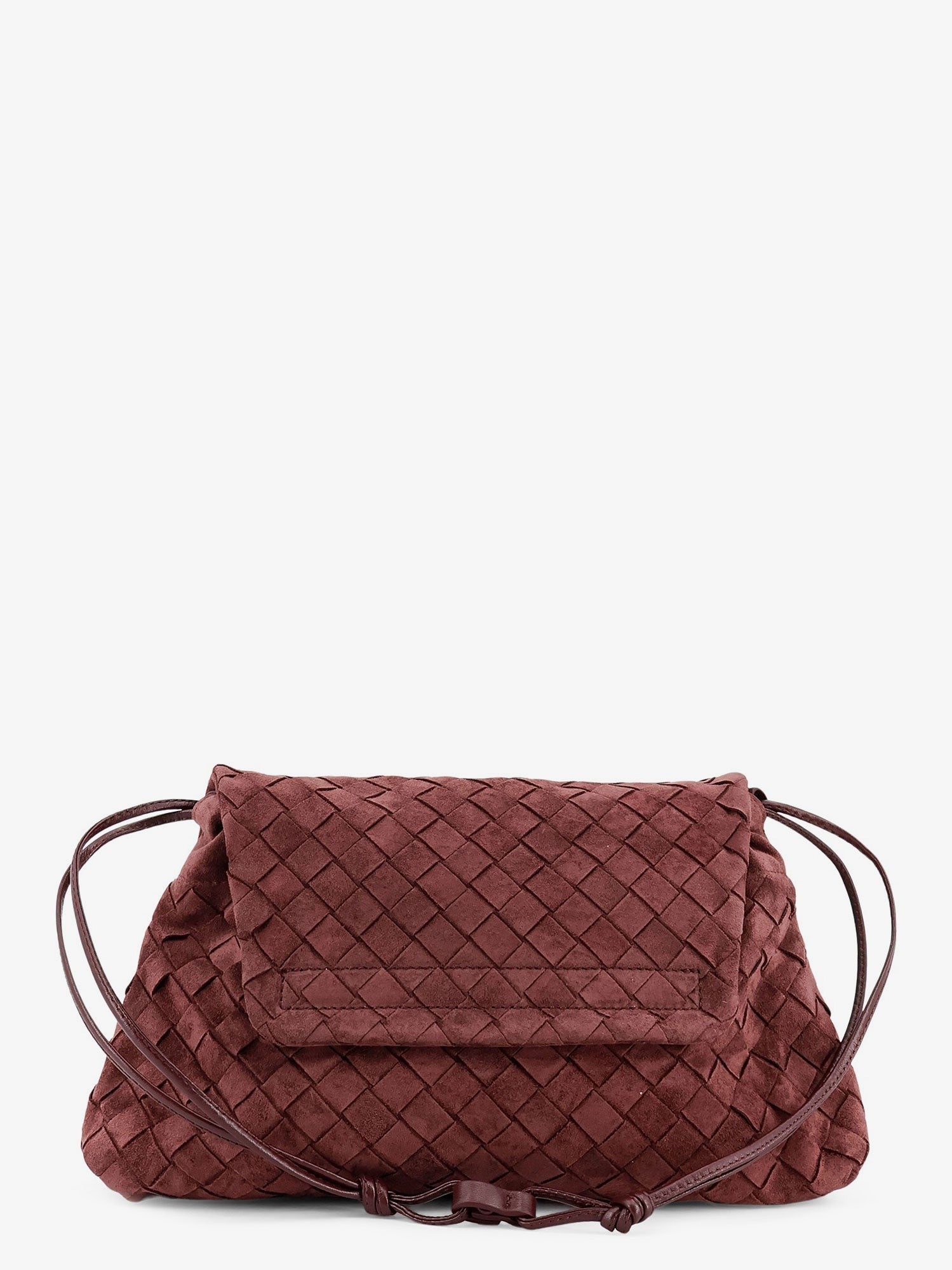Bottega Veneta Women's Suede Giorno Crossbody Bag Deepmahogany