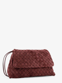 Bottega Veneta Women's Suede Giorno Crossbody Bag Deepmahogany