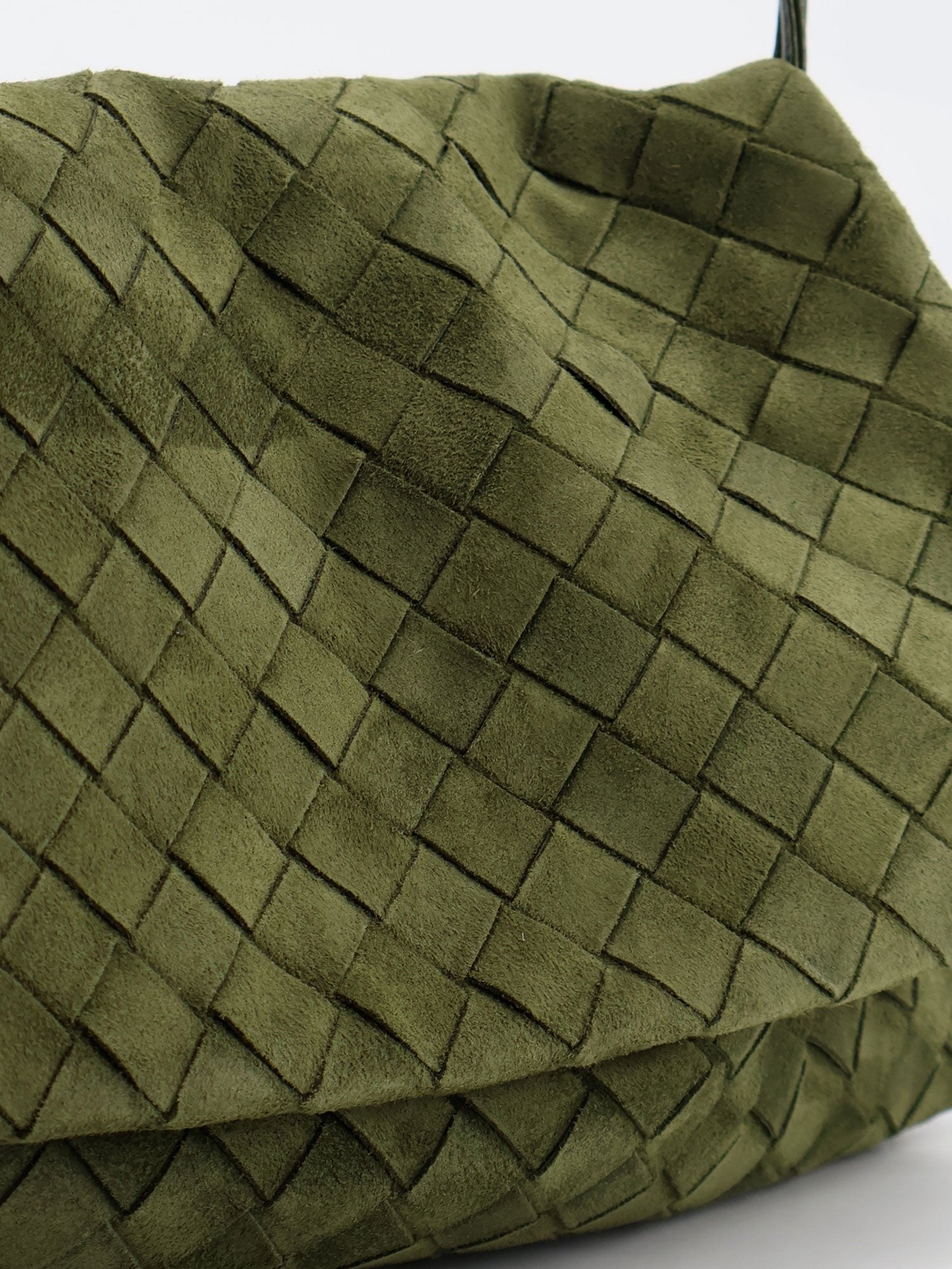 Bottega Veneta Women's Suede Giorno Shoulder Bag Green