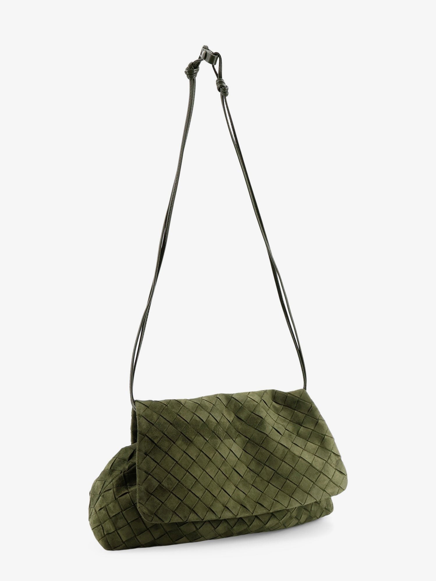 Bottega Veneta Women's Suede Giorno Shoulder Bag Green