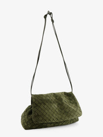 Bottega Veneta Women's Suede Giorno Shoulder Bag Green