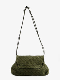 Bottega Veneta Women's Suede Giorno Shoulder Bag Green