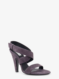 ALAÏA Women's Suede Heeled Sandals Beige